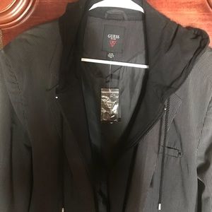 Guess pinstriped suit jacket nwt